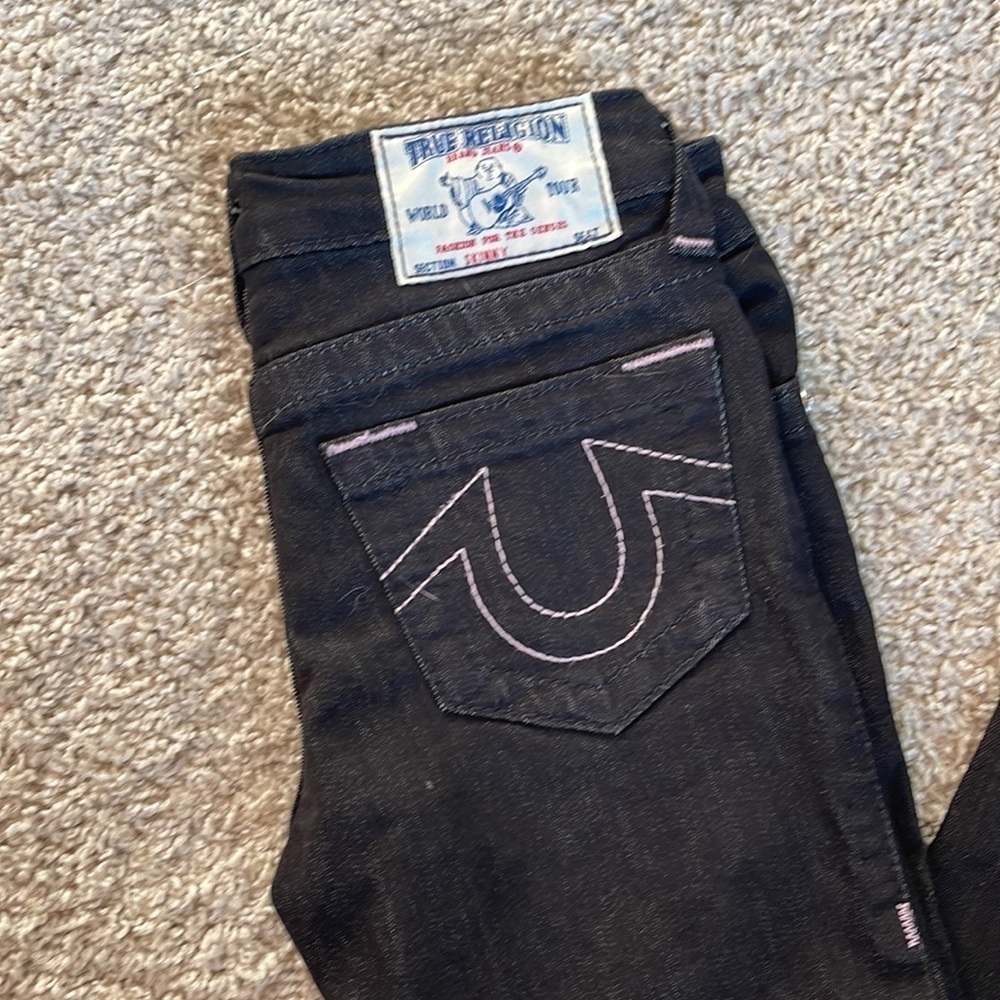 True religion pink and black jeans